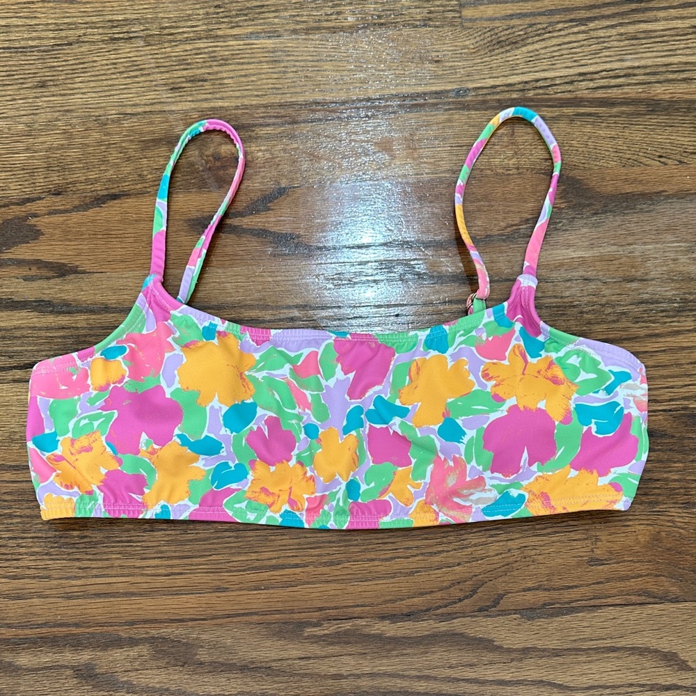 Cotton On Body Pink and Yellow Floral Bikini Top